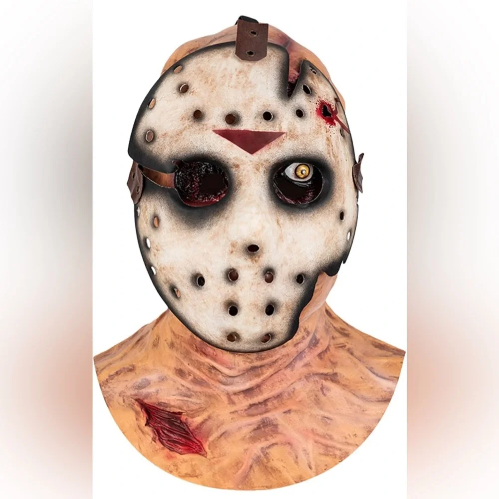 Creepy Jason Mask Scary Two-in-one Face Zombie Prorp Skull Cosplay Mask. NEW!!